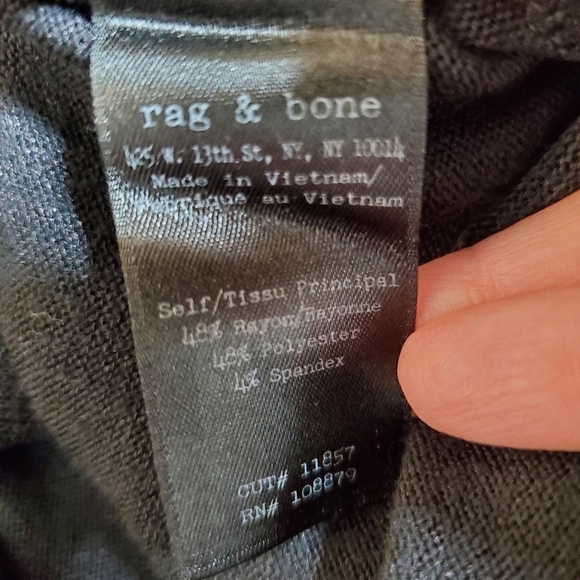 Rag & Bone Black Lightweight Crewneck Sweater - Picture 9 of 10